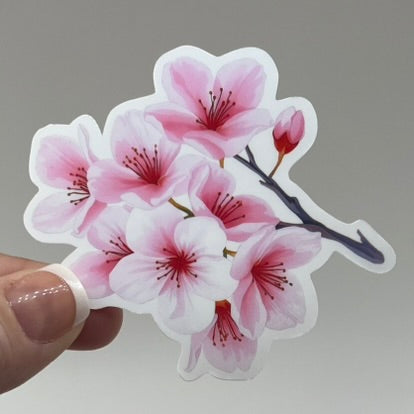 Pink cherry blossom sticker.
