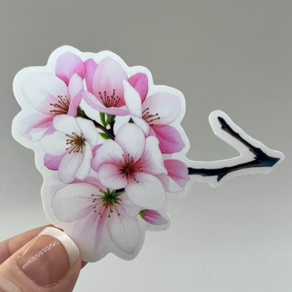 Pink cherry blossom sticker.