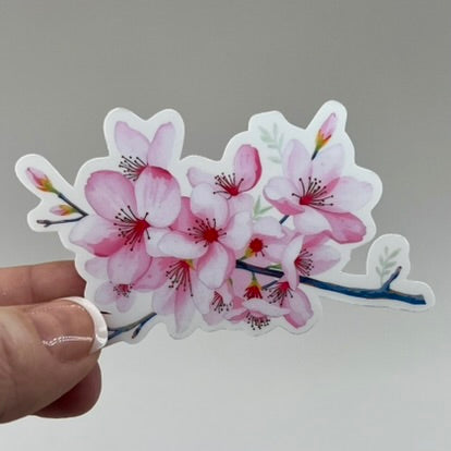 Pink cherry blossom sticker.