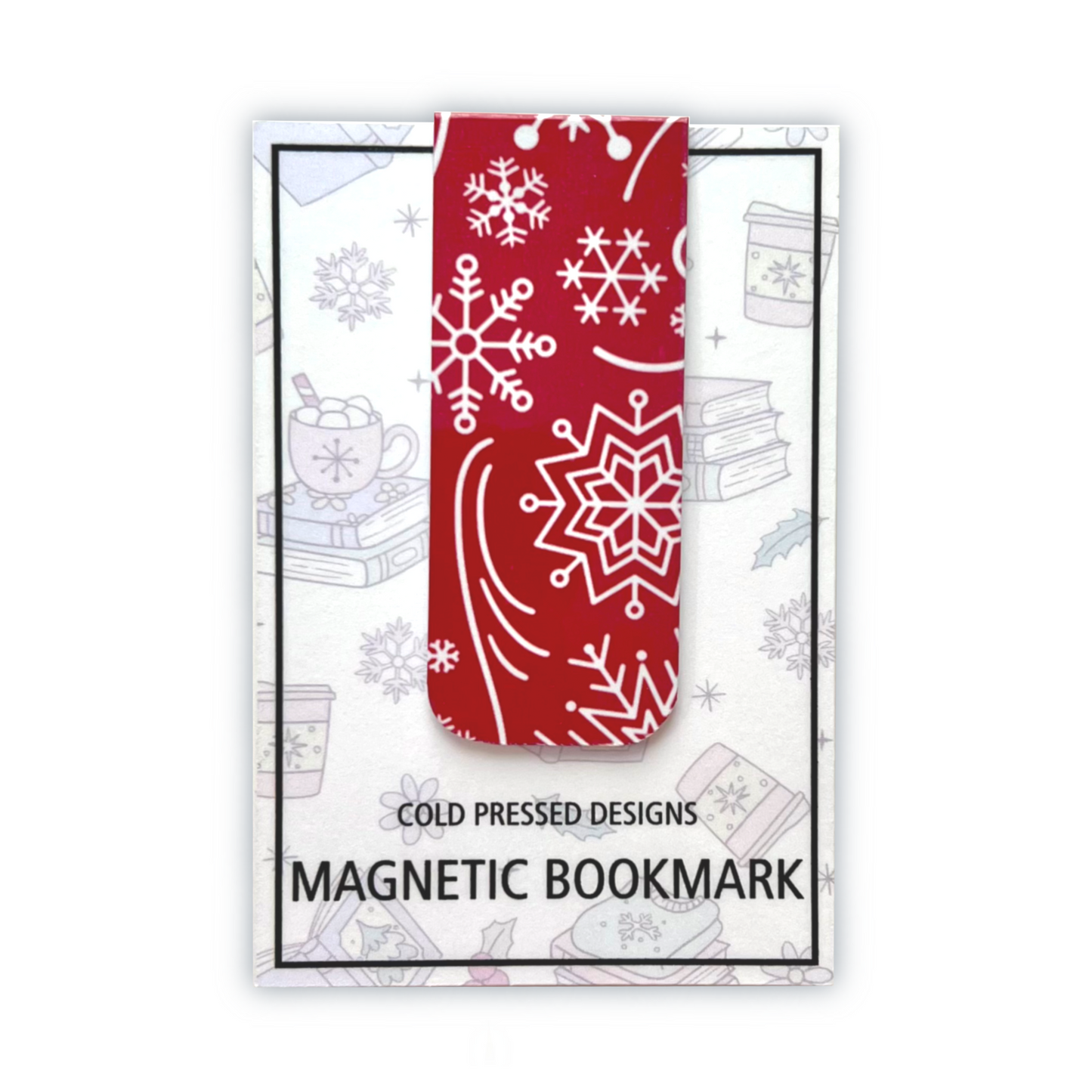Magnetic Bookmark; Traditional Christmas Print