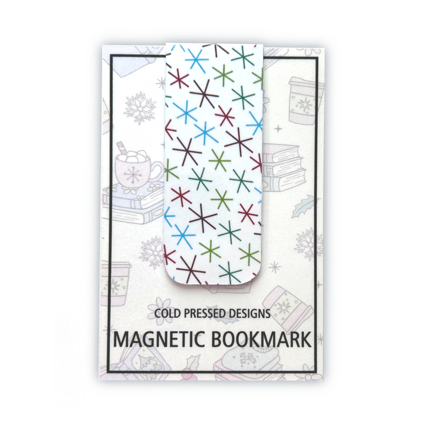 Magnetic Bookmark; Traditional Christmas Print