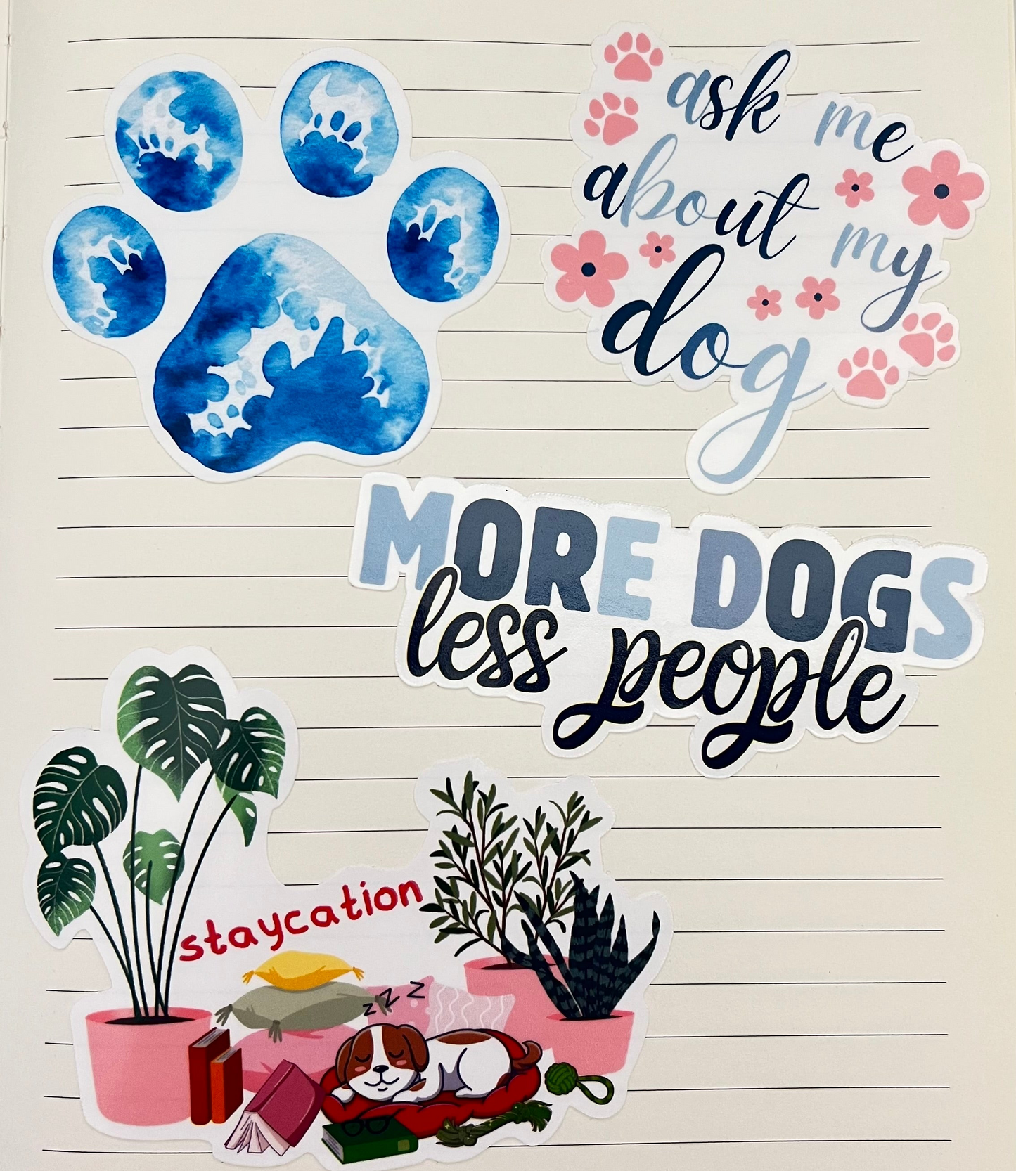 Vinyl Sticker; Ask Me About My Dog, 3X2.75"+