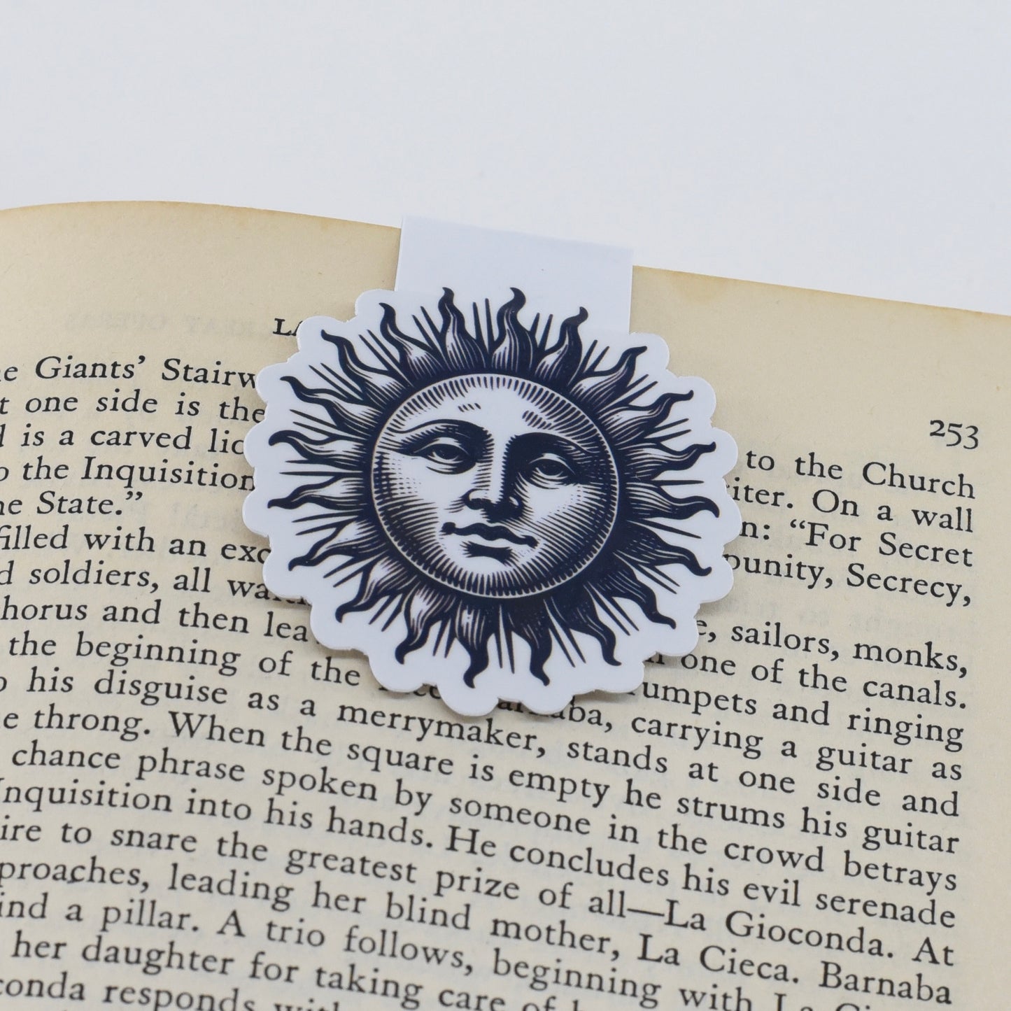 Magnetic Bookmark; Sun with Face