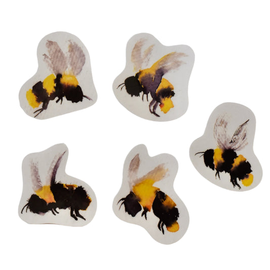 Watercolor Bumble Bee Sticker Set